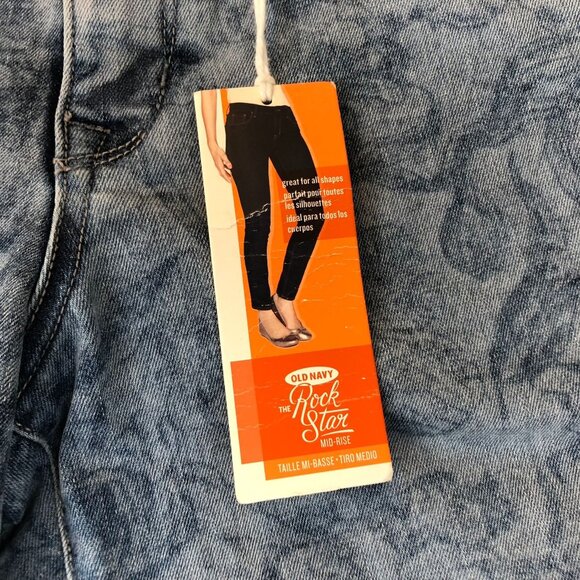 NWT Old Navy Womens Jeans Size 2 Blue Denim Rockstar Mid-Rise Skinny Ankle Chic - Picture 10 of 16
